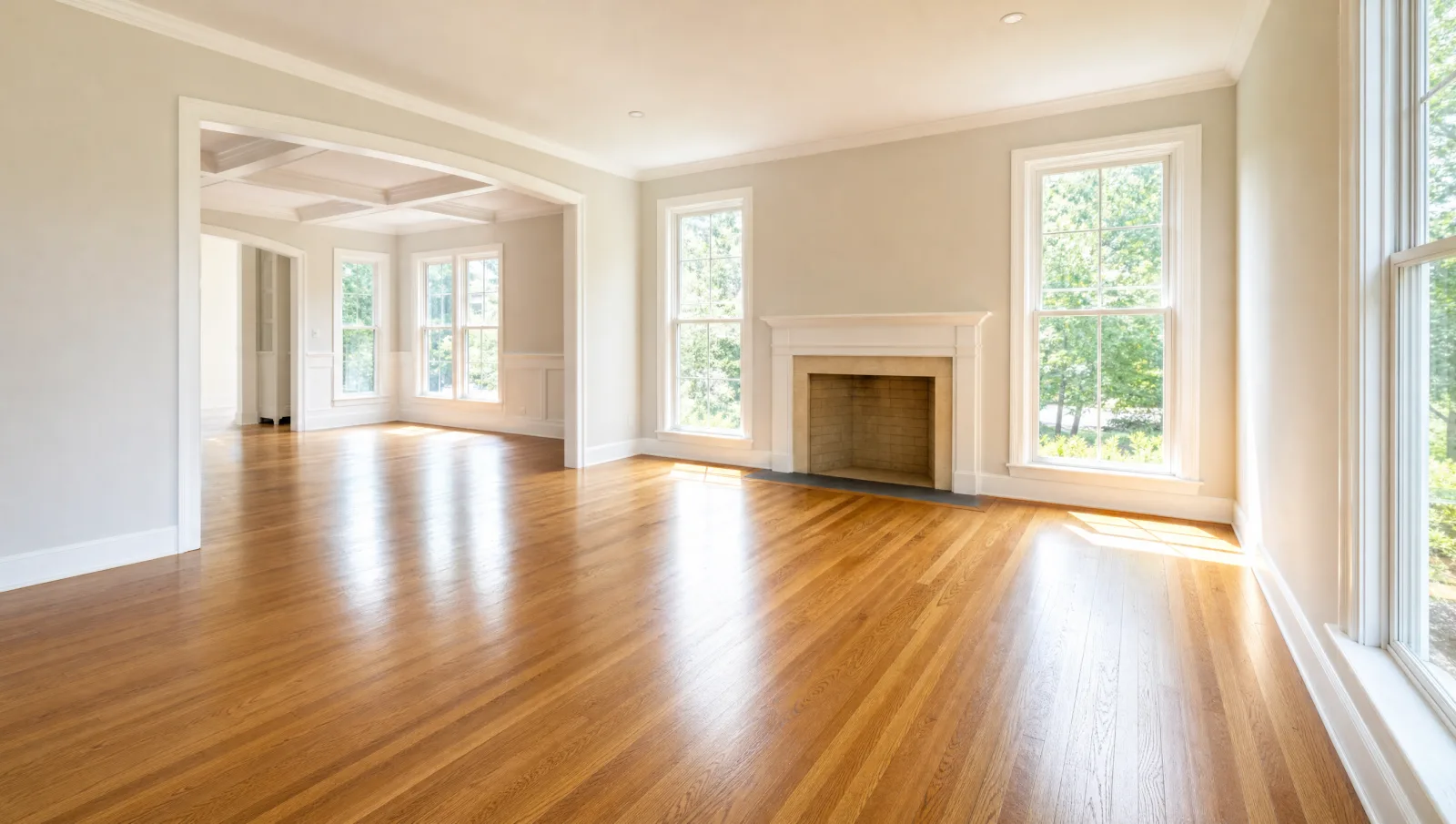 Cleared interior of a National property after a full cleanout